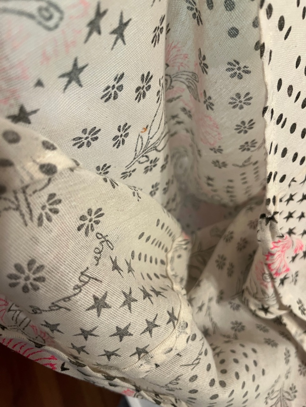 Free People Stars and Dots and Flowers Slouchy Boho Shopping Tote - Picture 8 of 8